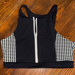 Black and White Checkered Women's Tank Top